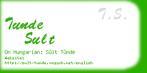 tunde sult business card